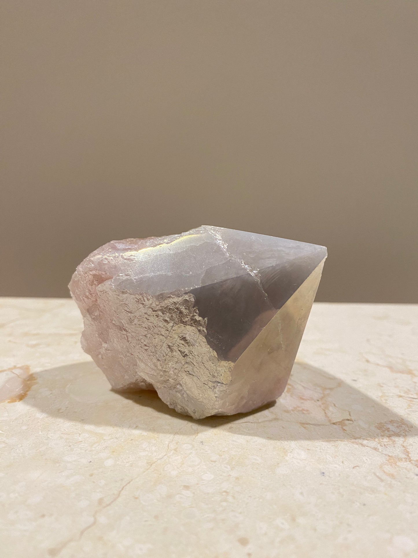 AURA ROSE QUARTZ CUT BASE #3