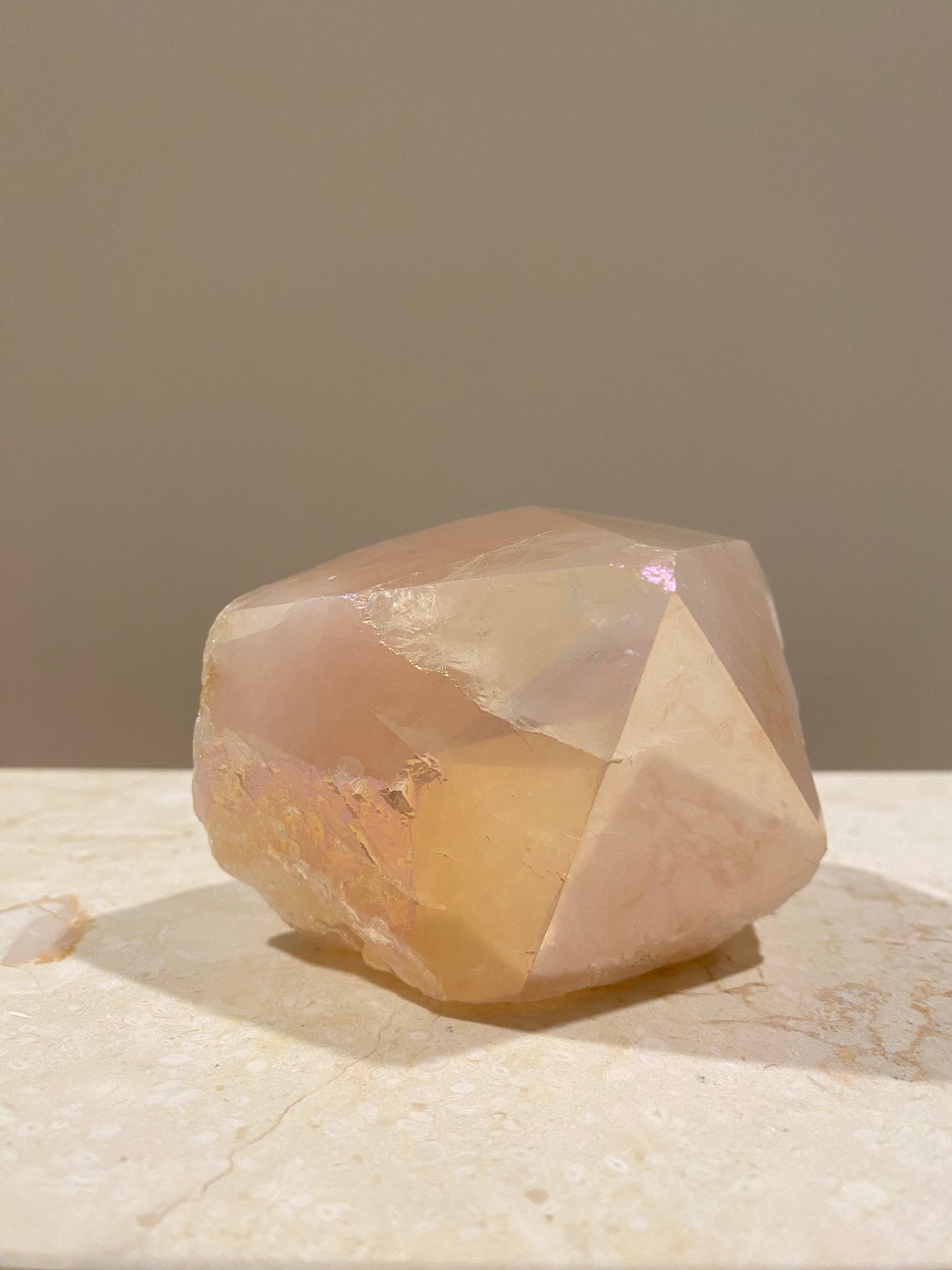 AURA ROSE QUARTZ CUT BASE #2