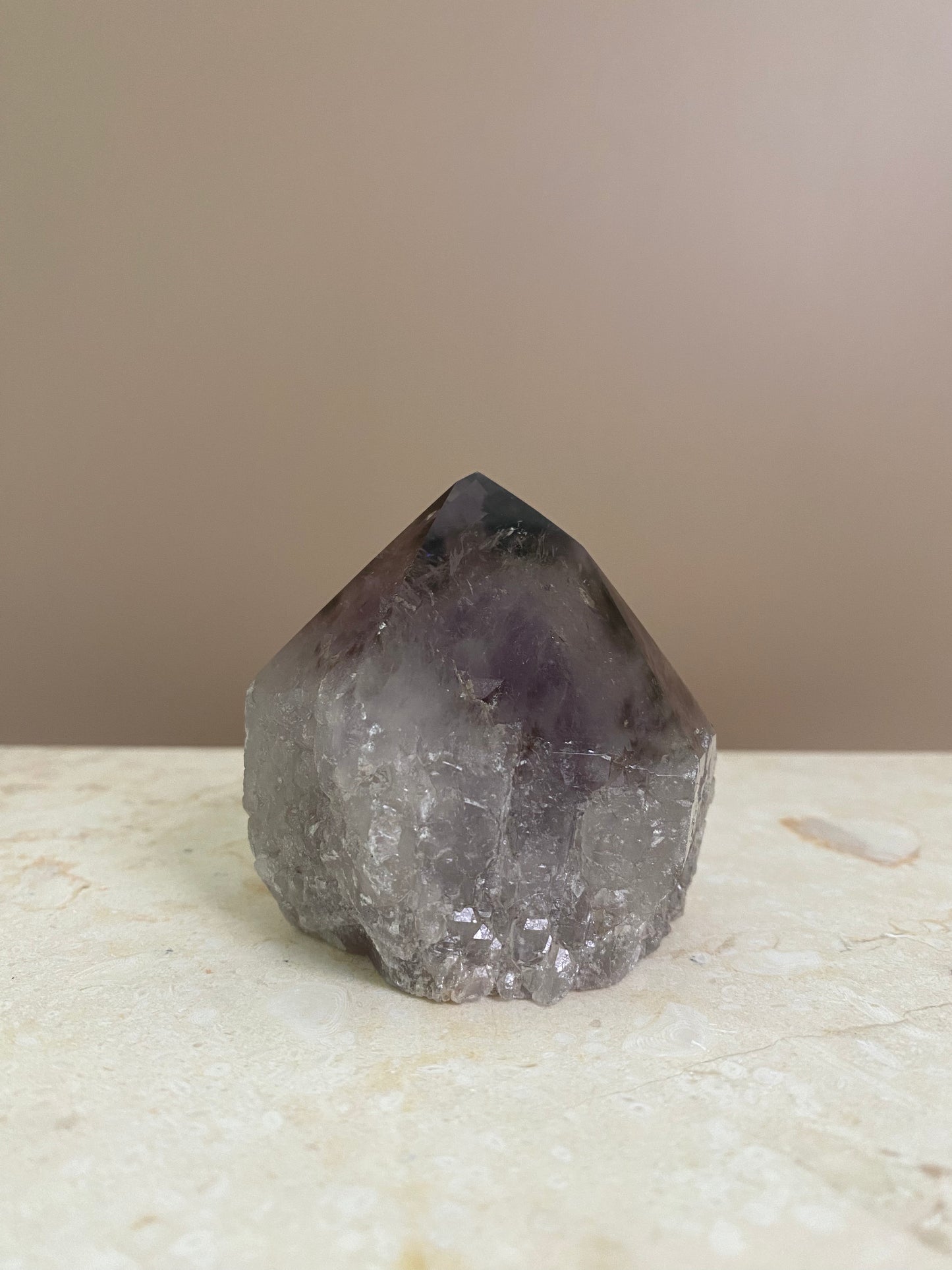 AMETHYST PHANTOM RAW POINT CUT BASE #4