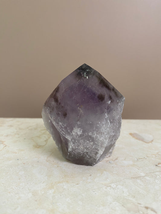 AMETHYST PHANTOM RAW POINT CUT BASE #5