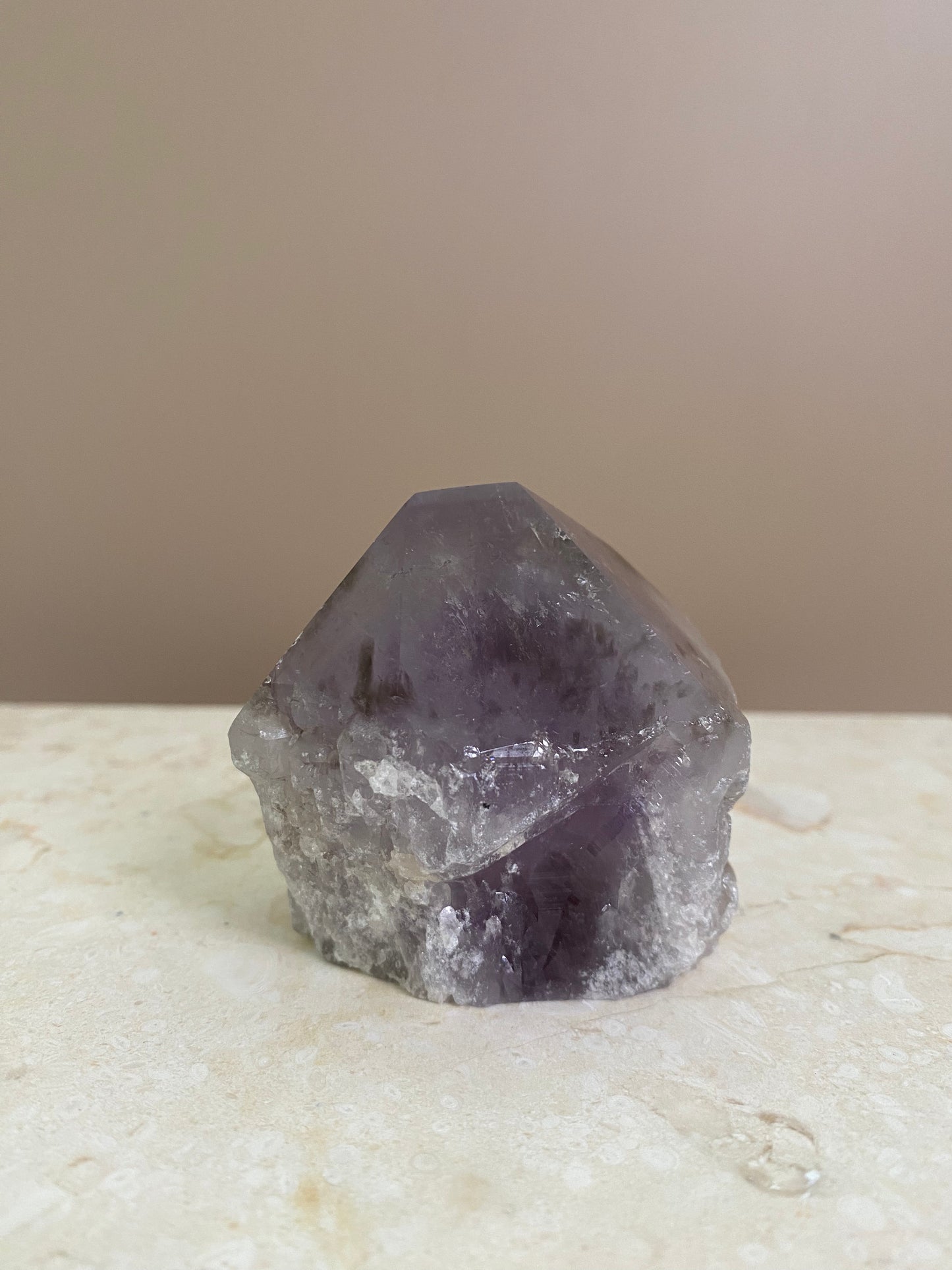 AMETHYST PHANTOM RAW POINT CUT BASE #5