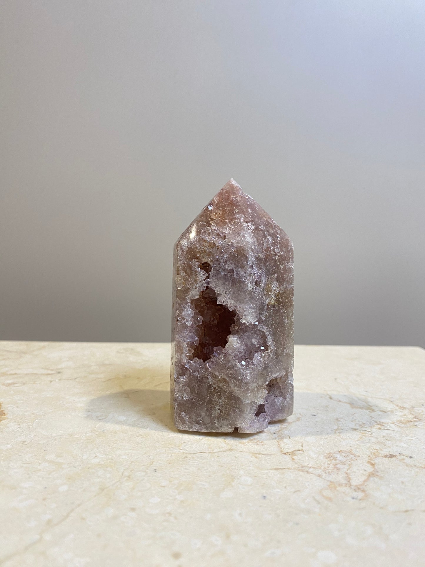 PINK AMETHYST GEODE TOWER'S