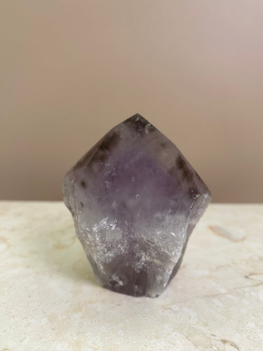 AMETHYST PHANTOM RAW POINT CUT BASE #6