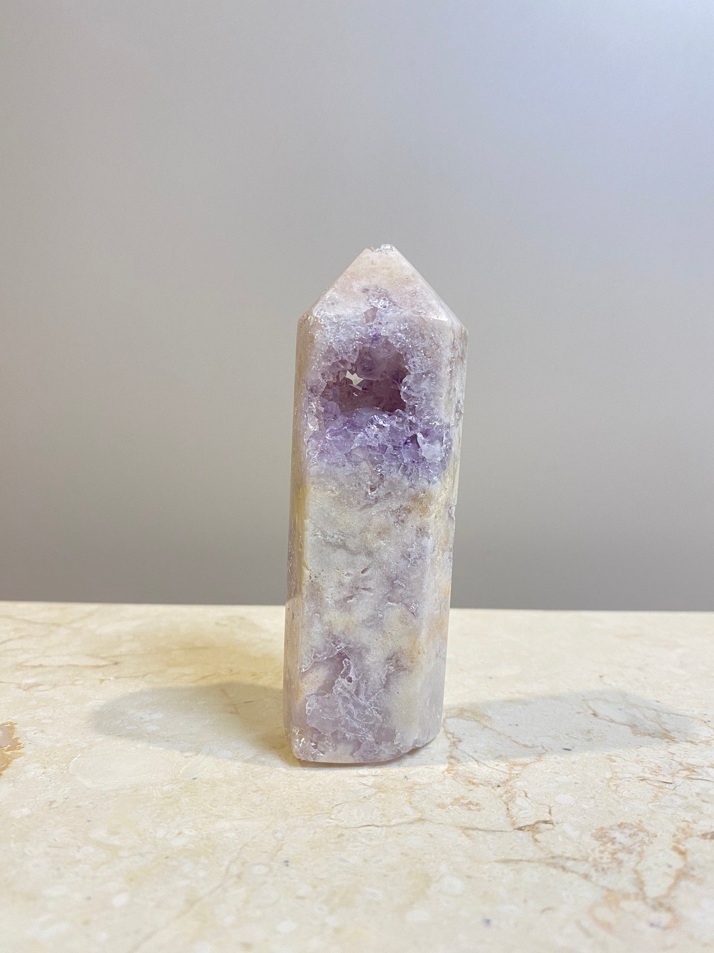 PINK AMETHYST GEODE TOWER'S