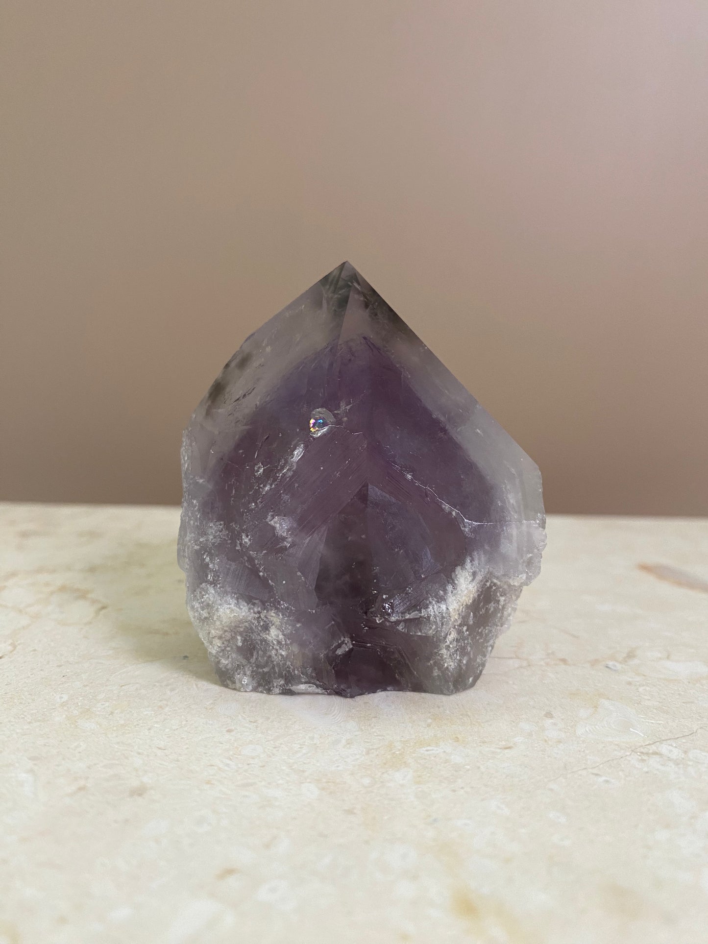 AMETHYST PHANTOM RAW POINT CUT BASE #8