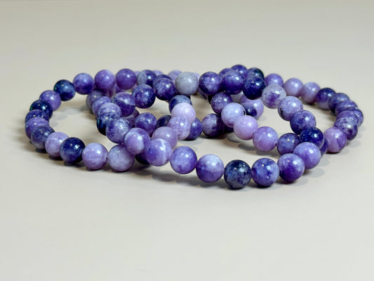 LEPIDOLITE BEAD BRACELET