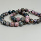 RHODONITE BEADED BRACELET