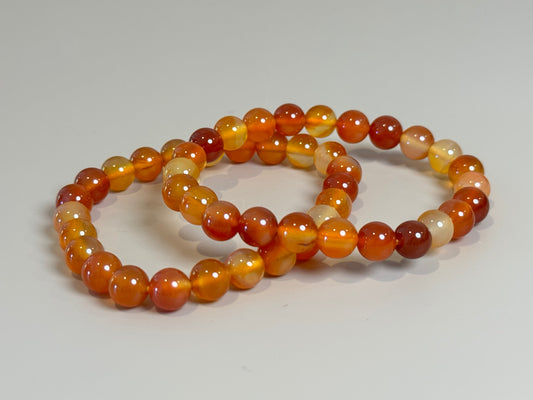 CARNELIAN BEADED BRACELET