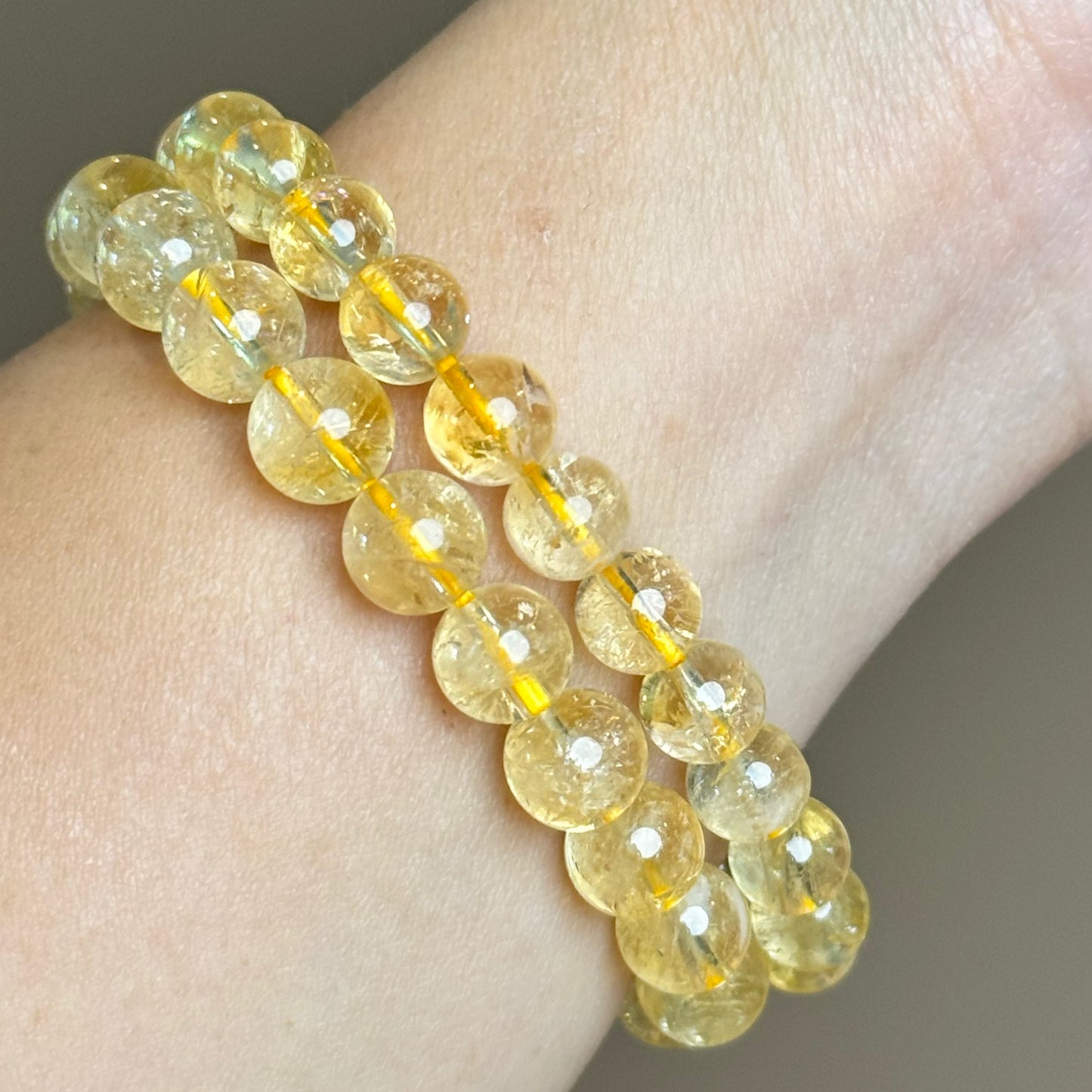 NATURAL CITRINE BEAD BRACELET