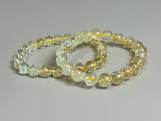 NATURAL CITRINE BEAD BRACELET