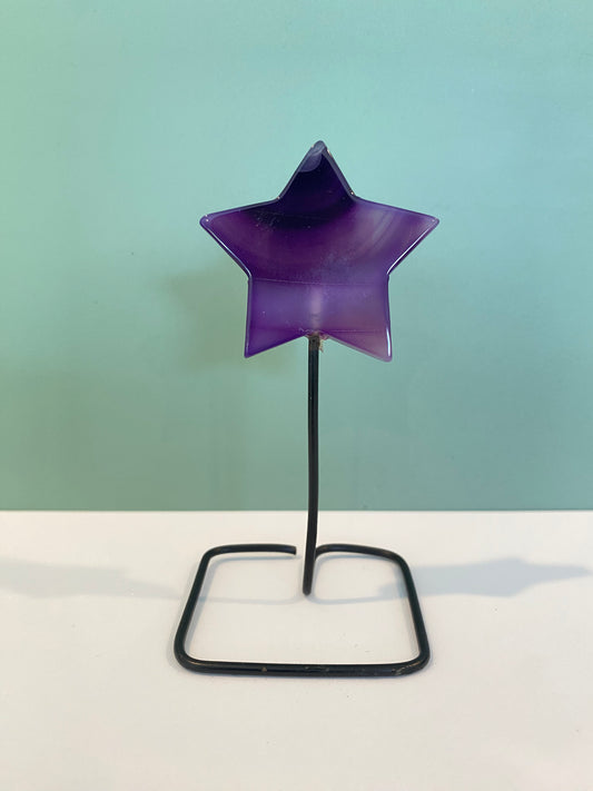 AGATE CRYSTAL STAND - STAR